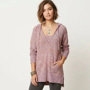 Daily Practice Anthropologie Multi-Color Cozy  Knit Tunic Hoodie, Size M - Boho